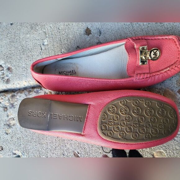 Michael Kors Hamilton Loafer Slip-On Moccasin Shoes Watermelon Women's Size 6M - Picture 8 of 11